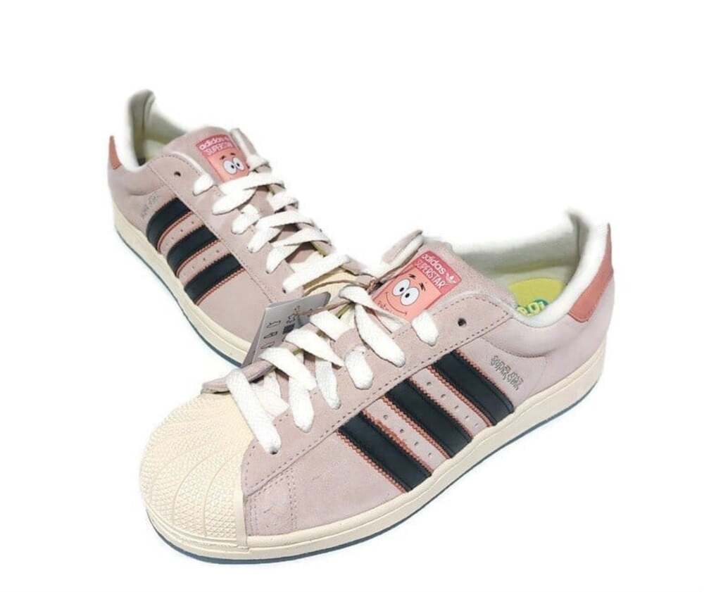 Adidas Superstar Patrick Star SpongeBob Pink Suede Mens 9 Womens 10 New JQ6778 - Picture 5 of 10